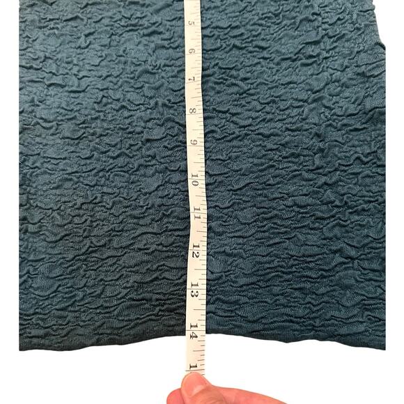 Natural Life Danielle Square Neck Tank Teal Sweater-Like Bubble Texture, M - Picture 5 of 7